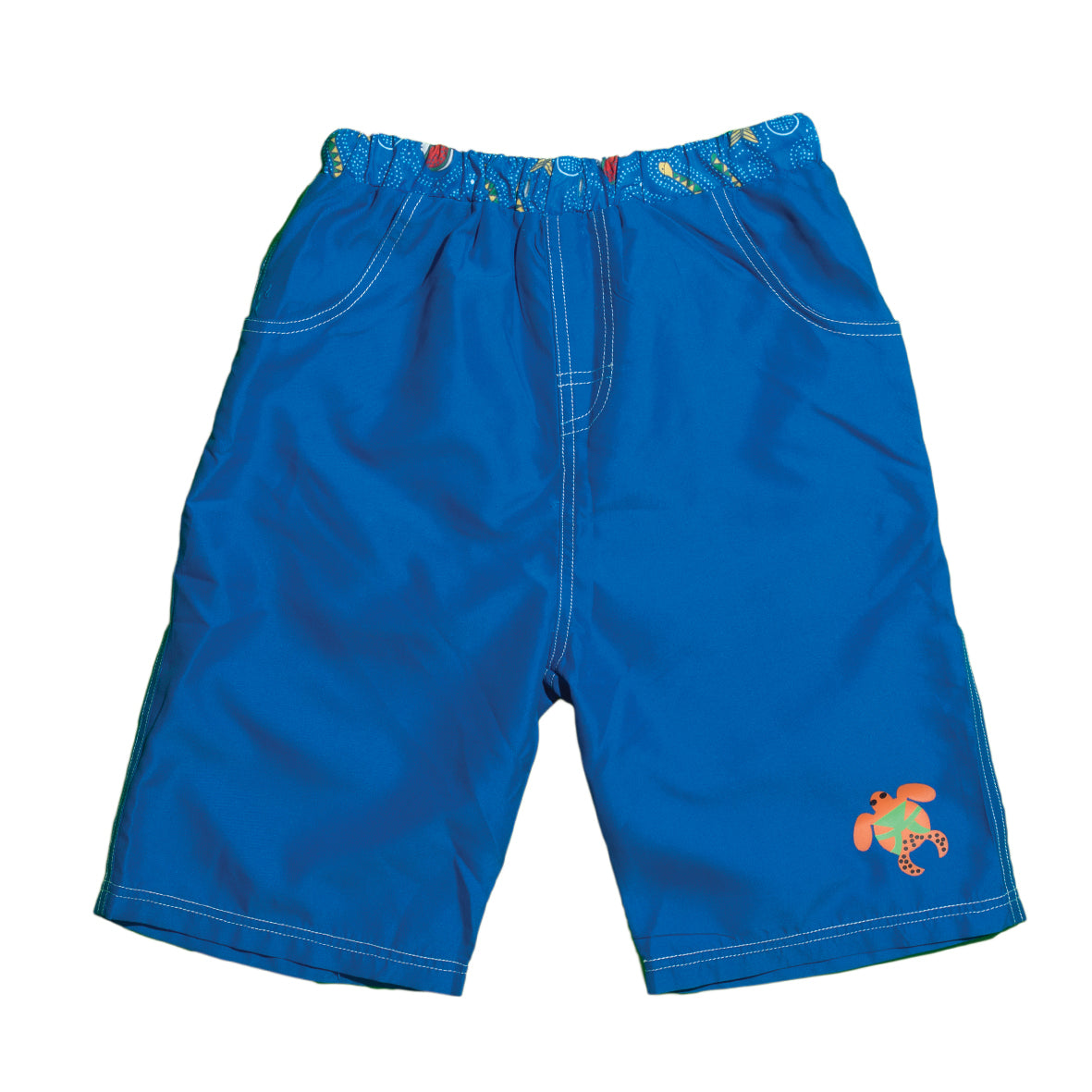 Short Sleeve Rash Guard and Board Shorts Set Coolgardie Blue Size 4
