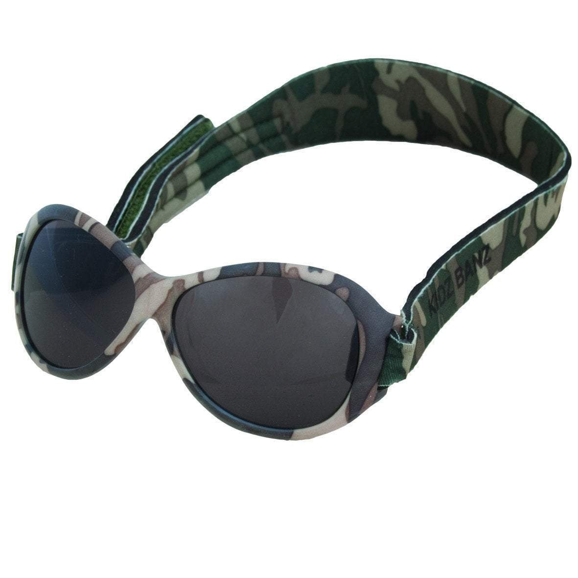 Toddler BANZ retro wrap around sunglasses in Jungle Green with UV protection