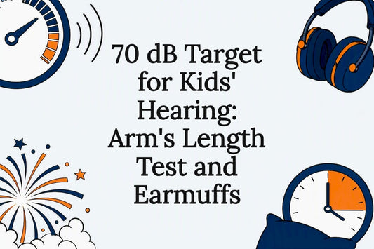 Decorative hearing protection title card illustration