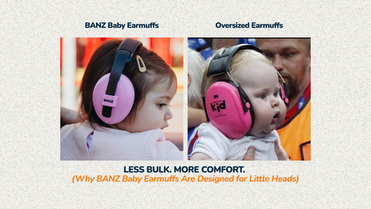 Less Bulk. More Comfort. (Why BANZ Baby Earmuffs Are Designed for Little Heads)