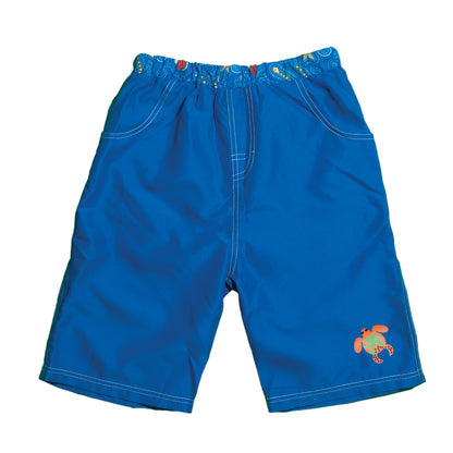 Short Sleeve Rash Guard and Board Shorts Set Coolgardie Blue Size 4
