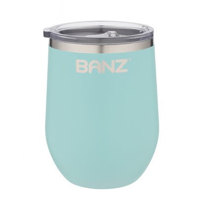 Picnic Wine Insulated Stainless Tumbler 12oz in pink; apricot; dark-green; navy; aqua Wine Tumbler