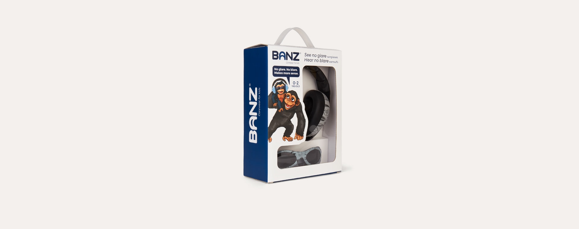 Baby BANZ earmuffs and sunglasses combo in Aqua for hearing and UV protection