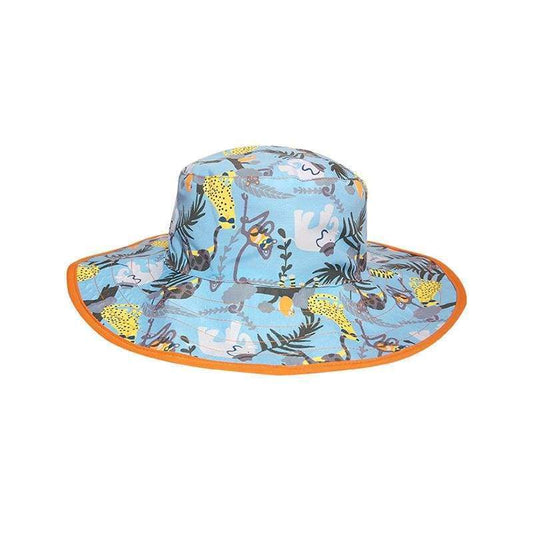 Baby BANZ reversible sun hat in Blue Jungle with UPF 50+ protection