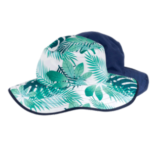 Baby BANZ UPF 50+ sun hat in Blue Transport for outdoor sun protection