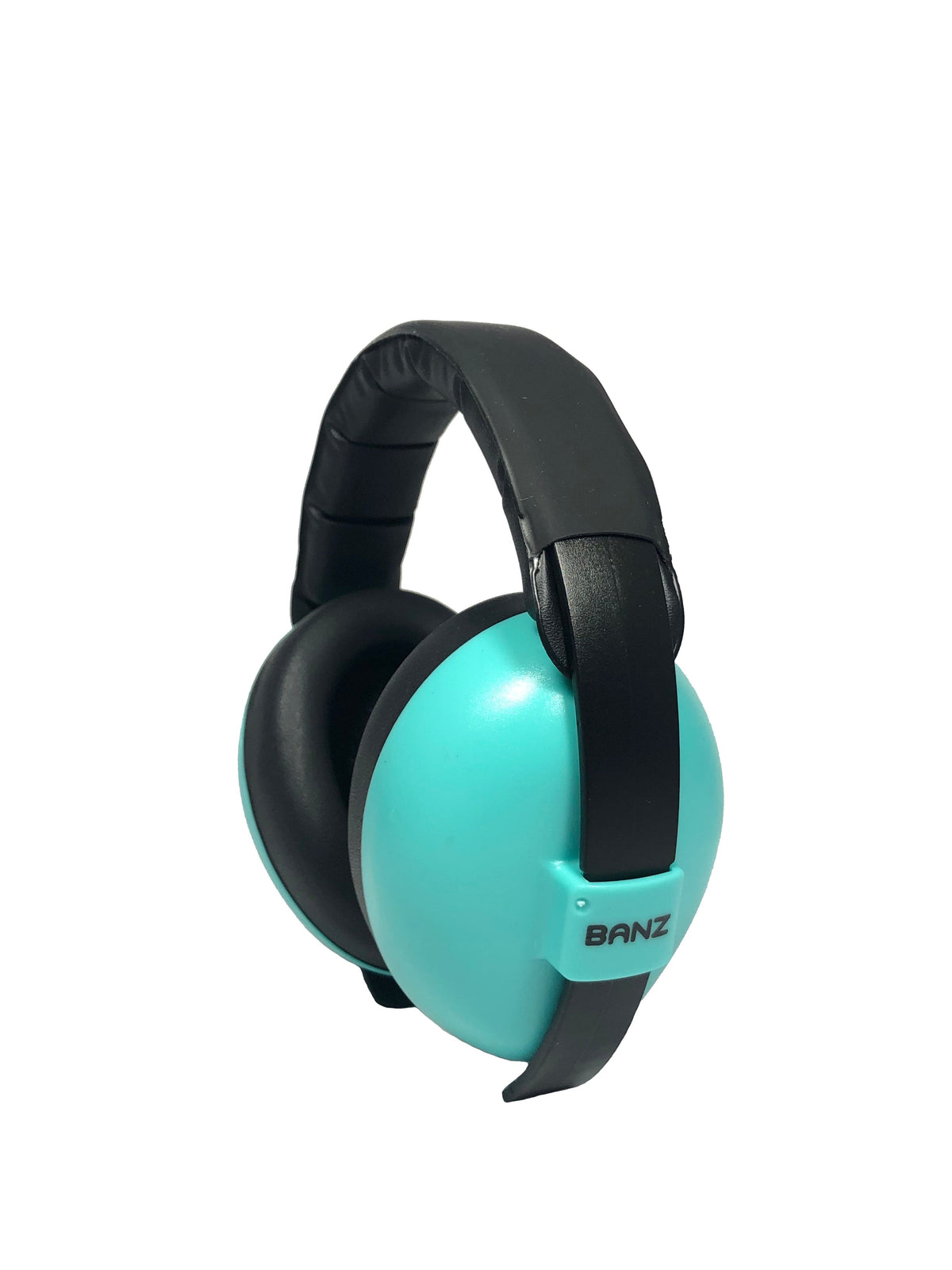 Baby BANZ sensory earmuffs in Aqua with NRR 26 dB passive hearing protection