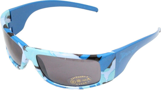 BANZ kids wrap style sunglasses in Blue Azure Sky with UV protection