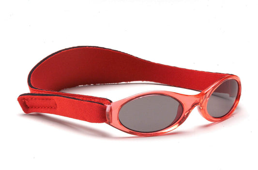 Baby BANZ wrap around sunglasses in Red with UV protection