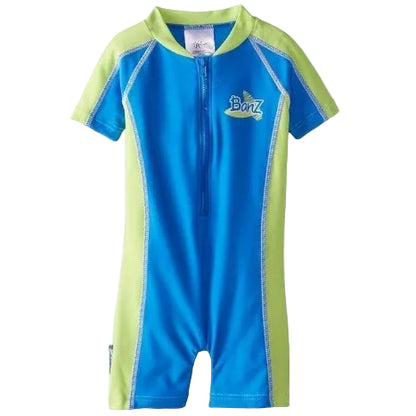 BANZ toddler one piece swimsuit in Green Nautical with UPF 50+ protection