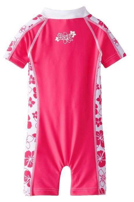 BANZ toddler one piece swimsuit in Pink Floral with UPF 50+ protection
